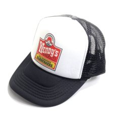 画像1: Trucker Hat USA Wendy's Company Black / トラッカーハットユーエスエー メッシュキャップ ウェンディーズ・カンパニー ブラック (1)