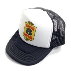 画像1: Trucker Hat USA Super8 Motel Black / トラッカーハットユーエスエー メッシュキャップ スーパー8 モーテル ブラック (1)