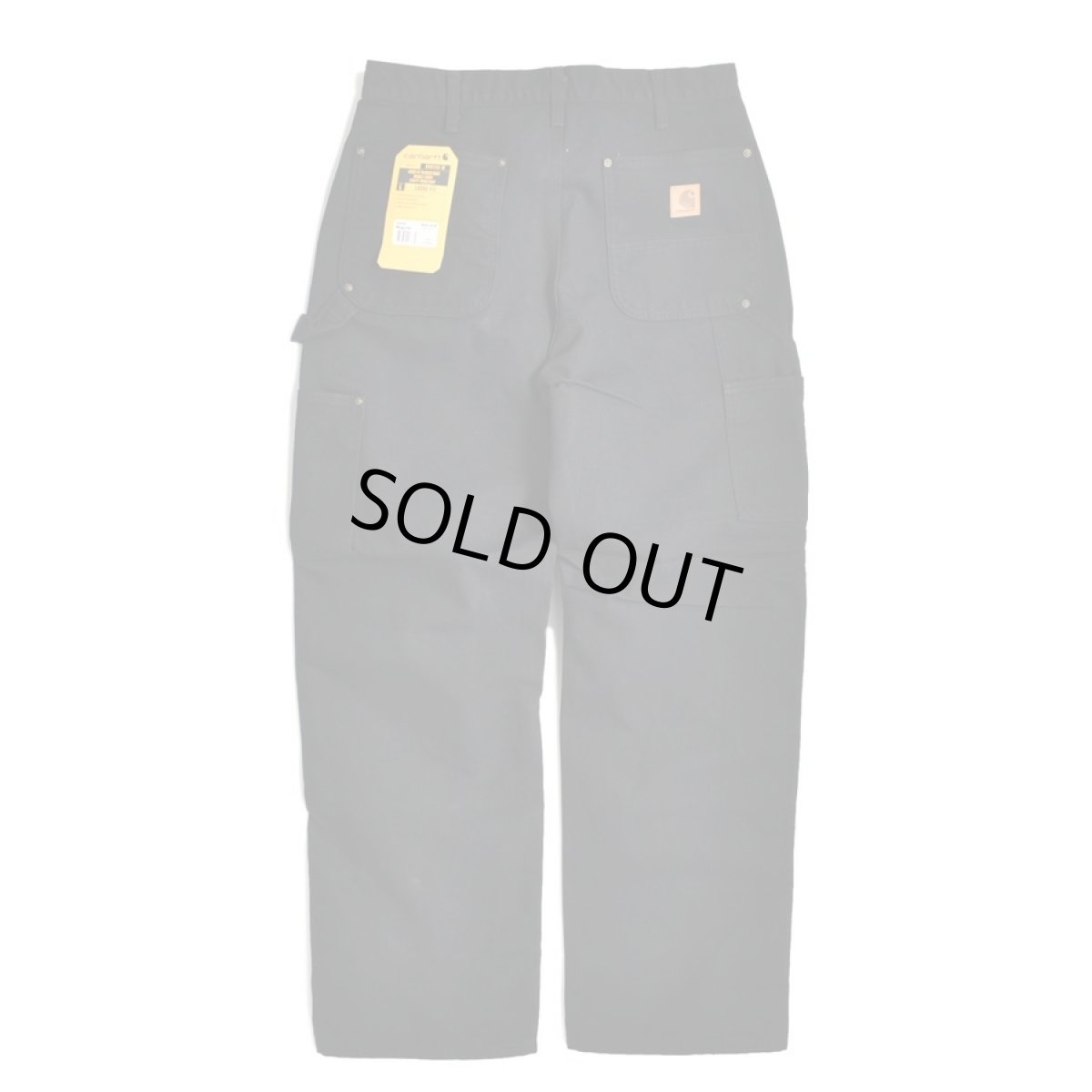 画像1: Carhartt USA B136 Double Front Washed Duck Utility Work Pants - Black (1)