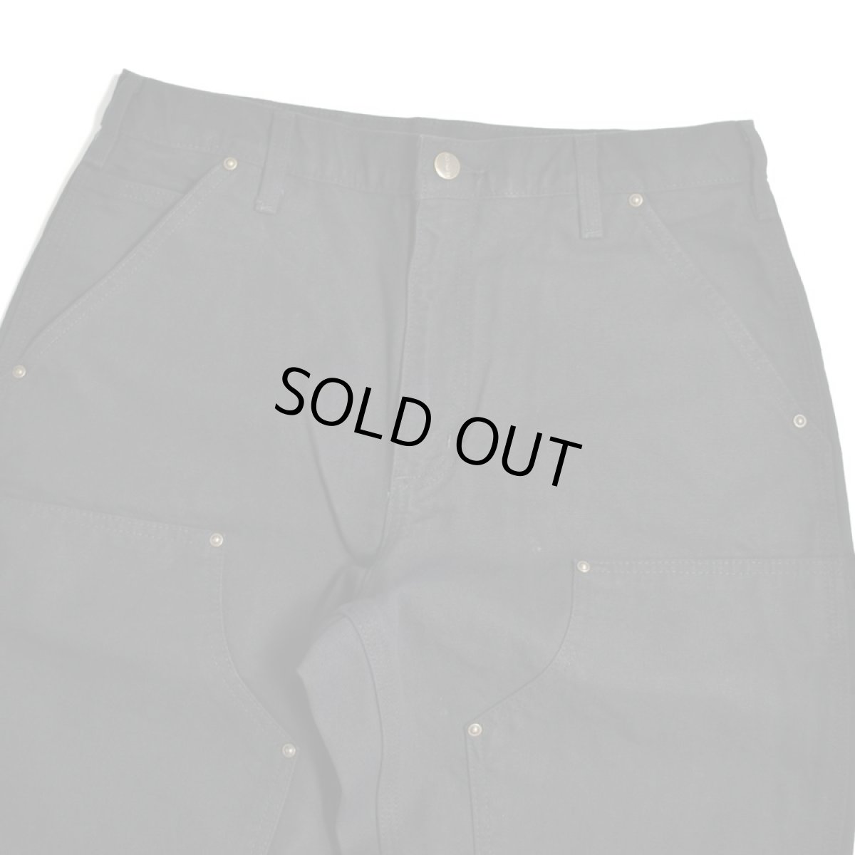 画像3: Carhartt USA B136 Double Front Washed Duck Utility Work Pants - Black (3)