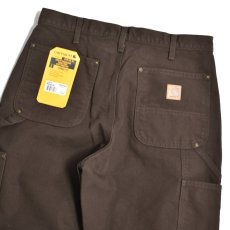 画像6: Carhartt USA B136 Double Front Washed Duck Utility Work Pants - Dark Brown (6)