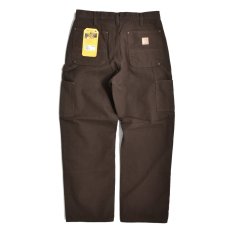 画像1: Carhartt USA B136 Double Front Washed Duck Utility Work Pants - Dark Brown (1)