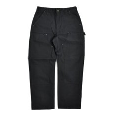 画像2: Carhartt USA B136 Double Front Washed Duck Utility Work Pants - Black (2)