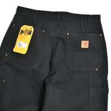 画像6: Carhartt USA B136 Double Front Washed Duck Utility Work Pants - Black (6)