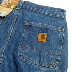 画像6: Carhartt USA B73 Washed Logger Double Front Work Jean Dark Stone / カーハート B73 ウォッシュド ロガー ダブルニー ペインターデニム ダークストーン (6)