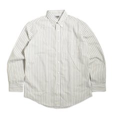画像1: Edwards Double Stripe Poplin L/S Shirts Vintage Khaki / エドワーズ ダブルストライプ ポプリン ロングスリーブ シャツ ビンテージカーキ (1)