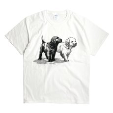 画像1: Coming & Going Designs Labrador Puppies T-Shirts White / カミングアンドゴーイングデザイン ラブラドール パピーズ Tシャツ ホワイト (1)