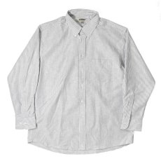 画像1: Edwards Easy Care L/S Oxford Shirts Grey Stripe / エドワーズ ロングスリーブ オックスフォードシャツ グレーストライプ (1)