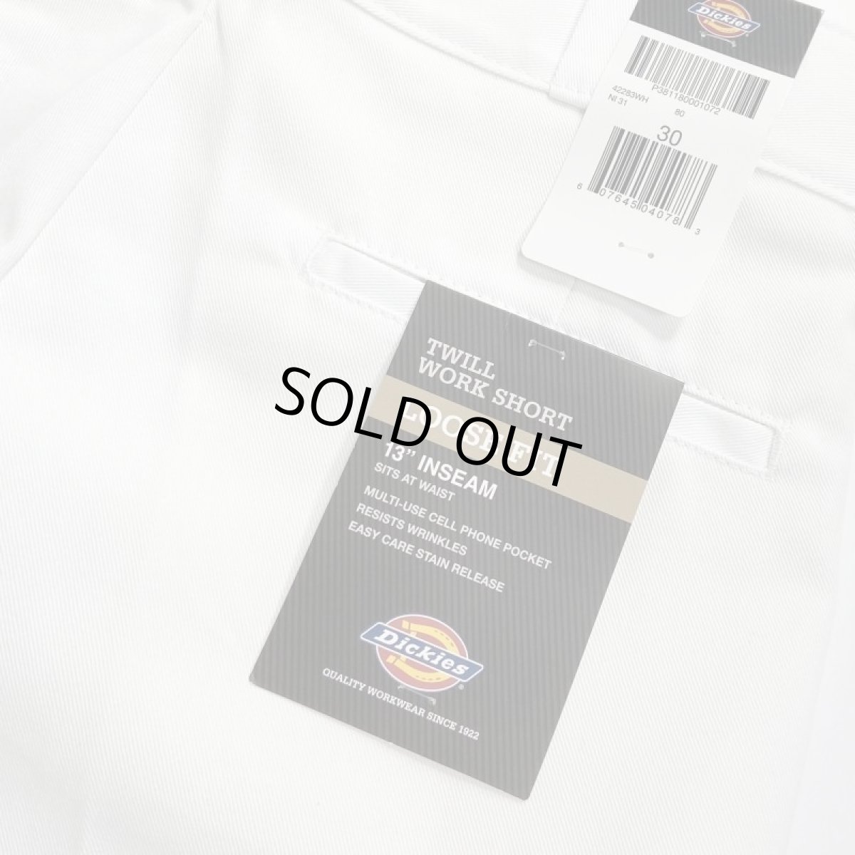 画像4: Dickies 13" Loose Fit Multi-Use Pocket Work Shorts - White (WH) (4)