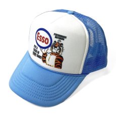 画像1: Trucker Hat USA Esso Eastern States Standard Oil Blue / トラッカーハットユーエスエー メッシュキャップ エッソ エクソンモービル ブルー (1)