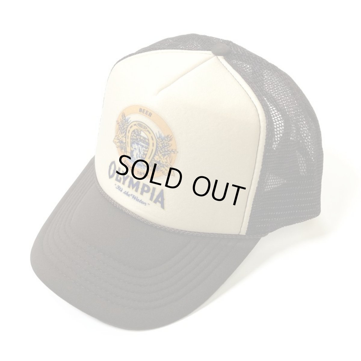画像1: Trucker Hat USA Olympia Brewing Company - Brown (1)