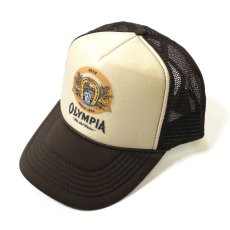 画像1: Trucker Hat USA Olympia Brewing Company - Brown (1)