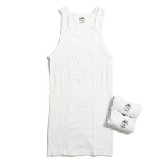 画像1: PRO5 3pack Comfort Fit A-Shirts White / プロファイブ 3パック リブ タンクトップ ホワイト (1)