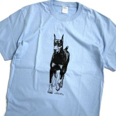 画像2: Coming & Going Designs Doberman Cropped Ears T-Shirts Blue / カミングアンドゴーイングデザイン ドーベルマン Tシャツ ブルー (2)