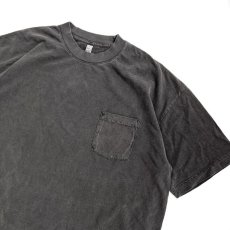 画像2: Los Angeles Apparel 6.5oz S/S Garment Dye Pocket Tee - Vintage Black (2)