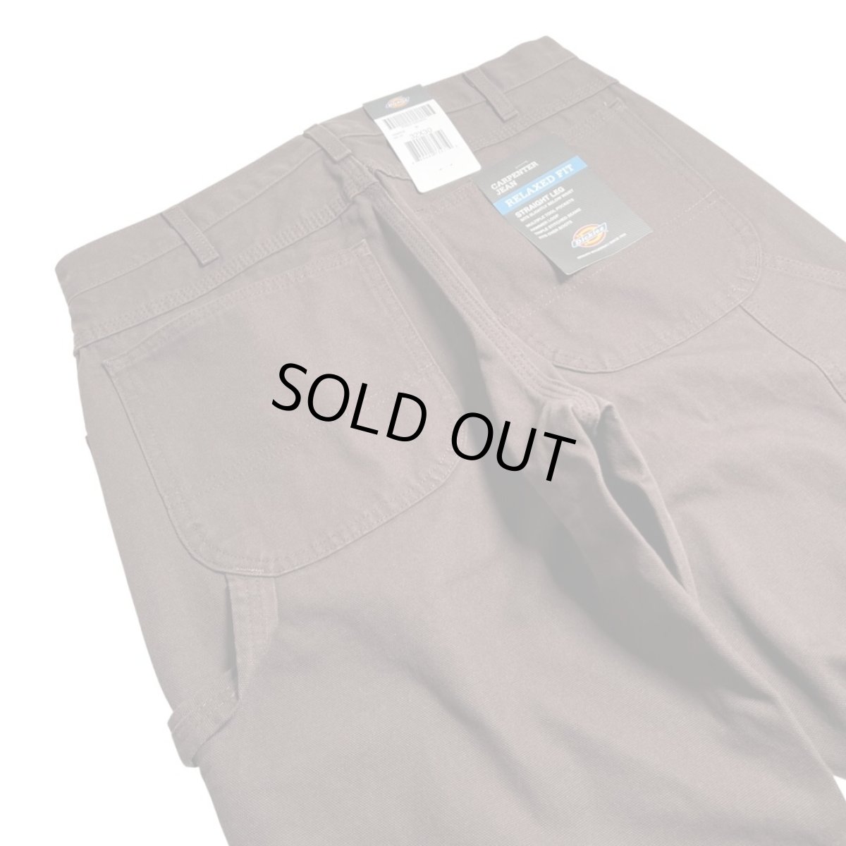 画像4: Dickies Relax Fit Straight Leg Carpenter Duck Jeans - Rinsed Chocolate Brown (RCB) (4)