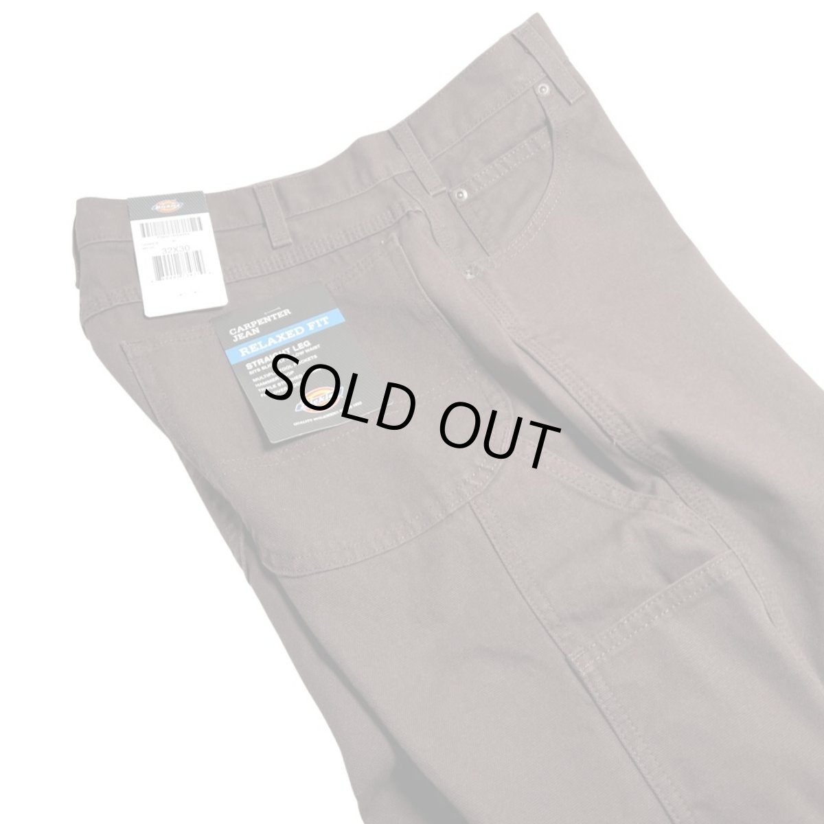 画像5: Dickies Relax Fit Straight Leg Carpenter Duck Jeans - Rinsed Chocolate Brown (RCB) (5)