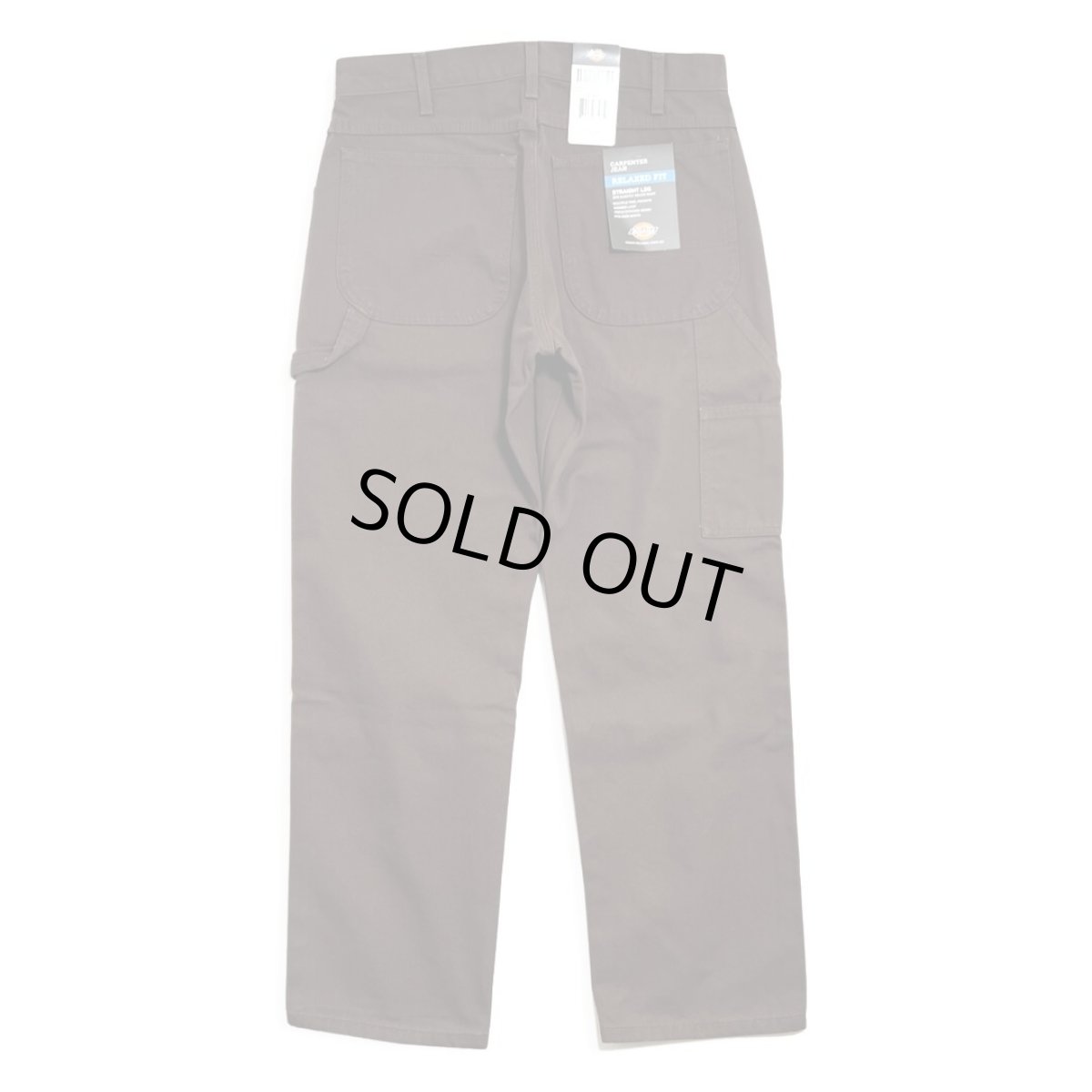画像1: Dickies Relax Fit Straight Leg Carpenter Duck Jeans - Rinsed Chocolate Brown (RCB) (1)