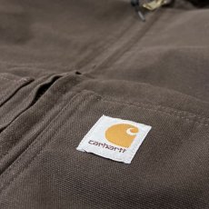 画像2: Carhartt USA J130(104050) Washed Duck Insulated Active Jacket - Dark Brown (2)
