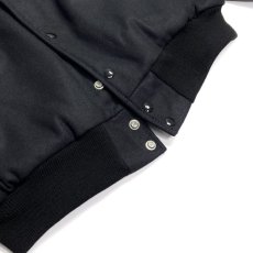画像4: GAME Sportswear Genuine Wool ｘLeather Varsity Jacket Black / ゲームスポーツウェア ウールｘレザー バーシティジャケット スタジャン ブラック (4)