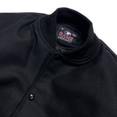 画像2: GAME Sportswear Genuine Wool ｘLeather Varsity Jacket Black / ゲームスポーツウェア ウールｘレザー バーシティジャケット スタジャン ブラック (2)
