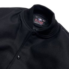 画像2: GAME Sportswear Genuine WoolｘLeather Varsity Jacket - Black (2)
