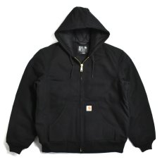 画像1: Carhartt USA J140 Firm Duck Insulated Flannel Lined Active Jacket - Black (1)