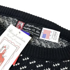 画像3: Binghamton Knitting Company Fleck Pullover Knit Sweater - BlackｘNatural (3)