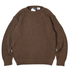 画像1: Binghamton Knitting Company Shaker Pullover Knit Sweater - Brown (1)