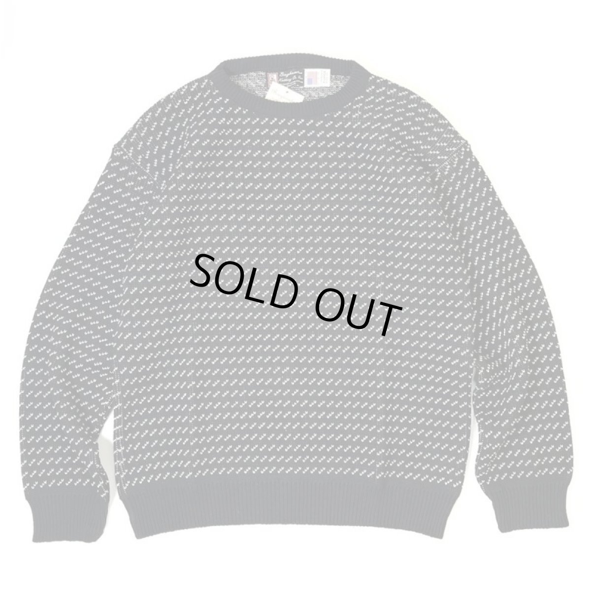 画像1: Binghamton Knitting Company Fleck Pullover Knit Sweater - BlackｘNatural (1)