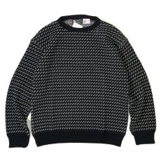画像1: Binghamton Knitting Company Fleck Pullover Knit Sweater BlackｘNatural / ビンガムトン ニッティングカンパニー フレック プルオーバー ニット セーター ブラックｘナチュラル (1)