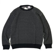 画像1: Binghamton Knitting Company Fleck Pullover Knit Sweater - BlackｘNatural (1)