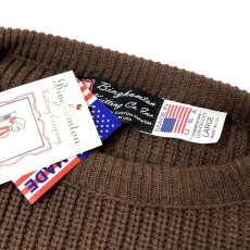 画像3: Binghamton Knitting Company Shaker Pullover Knit Sweater - Brown (3)