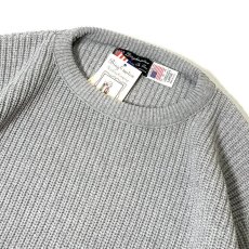 画像2: Binghamton Knitting Company Shaker Pullover Knit Sweater Light Grey / ビンガムトン ニッティングカンパニー シェイカー プルオーバー ニット セーター ジーンズ ライトグレー (2)