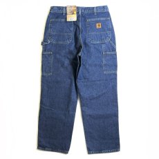 画像1: Carhartt USA B73 Washed Logger Double Front Work Jean - Dark Stone (1)