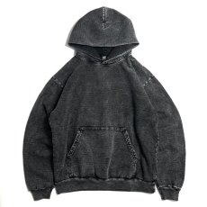 画像1: Los Angeles Apparel 14oz Pigment Dye Mineral Wash Heavy Fleece Hoodie - Carbon Black (1)