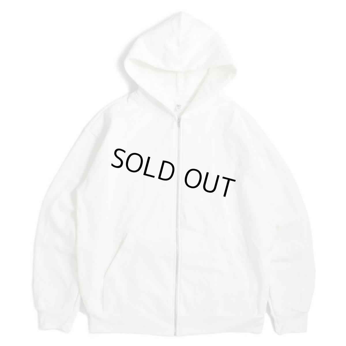 画像1: Los Angeles Apparel 14oz Heavy Fleece Full Zip Hoodie - White (1)