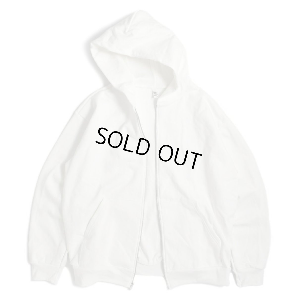画像2: Los Angeles Apparel 14oz Heavy Fleece Full Zip Hoodie - White (2)