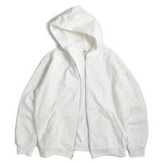 画像2: Los Angeles Apparel 14oz Heavy Fleece Full Zip Hoodie White / ロサンゼルスアパレル 14オンス ヘビーフリース フルジップ スウェットフーディ ホワイト (2)