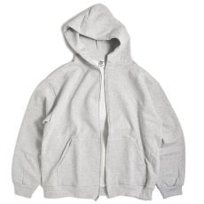画像2: Los Angeles Apparel 14oz Heavy Fleece Full Zip Hoodie - Ash (2)