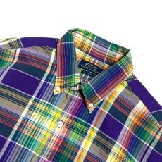 画像2: Polo Ralph Lauren L/S Classic Fit Plaid Oxford Shirts Purple Multi / ポロ ラルフローレン ロングスリーブ クラシックフィット オックスフォード プレイド シャツ パープルマルチ (2)