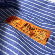 画像3: Red Kap L/S Industrial Stripe Work Shirts BlueｘWhite / レッドキャップ ロングスリーブ ストライプ ワークシャツ ブルーｘホワイト (3)