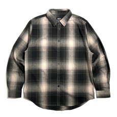 画像1: Shakawear Plaid Flannel Overshirts - Shadow Black (1)