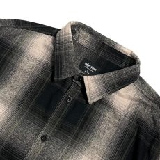 画像2: Shakawear Plaid Flannel Overshirts Shadow Black / シャカウェア プレイド フランネル オーバーシャツ シャドウブラック (2)