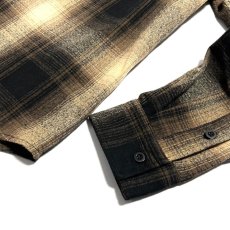 画像3: Shakawear Plaid Flannel Overshirts TanｘBrown / シャカウェア プレイド フランネル オーバーシャツ タンｘブラウン (3)