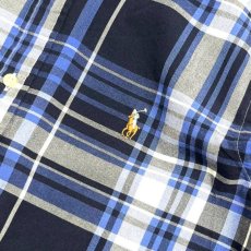 画像3: Polo Ralph Lauren L/S Classic Fit Plaid Oxford Shirts NavyｘBlue Multi / ポロ ラルフローレン ロングスリーブ クラシックフィット オックスフォード プレイド シャツ ネイビーｘブルーマルチ (3)