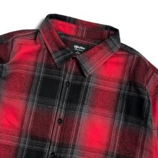 画像2: Shakawear Plaid Flannel Overshirts RedｘBlack / シャカウェア プレイド フランネル オーバーシャツ レッドｘブラック (2)