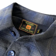 画像3: FB County L/S Checker Flannel Shirts - Royal/BlackｘGrey (3)