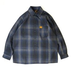 画像1: FB County L/S Checker Flannel Shirts - Royal/BlackｘGrey (1)