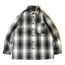 画像1: FB County L/S Checker Flannel Shirts BlackｘWhite / エフビーカウンティ チェッカー フランネル シャツ ブラックｘホワイト (1)